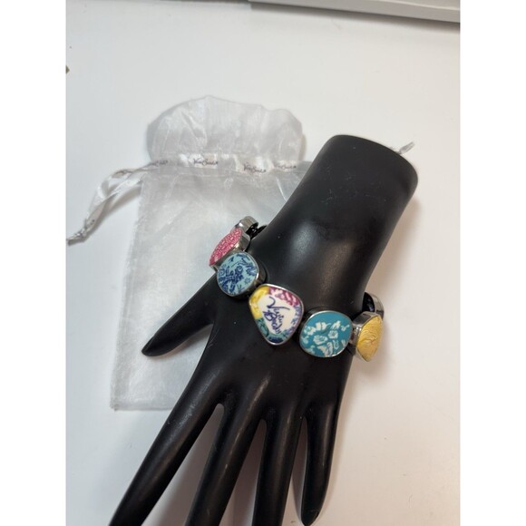 Viva Beads Jumble Pattern Stretch Bracelet New - Picture 2 of 4